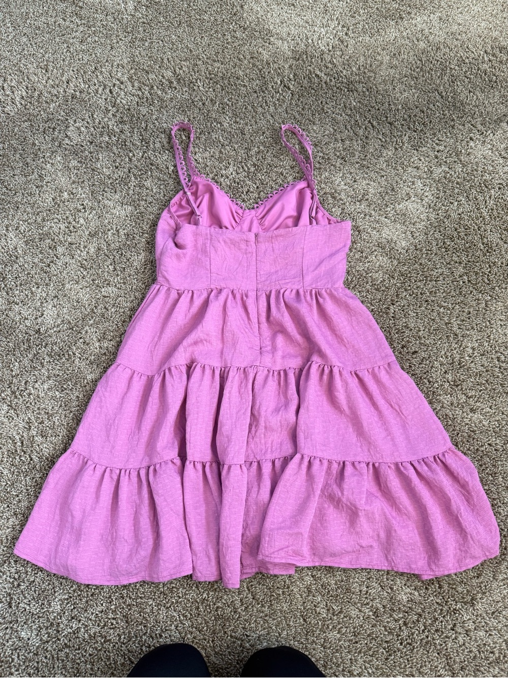 Vici Pink Tiered Mini Dress with Adjustable Straps - Picture 7 of 7